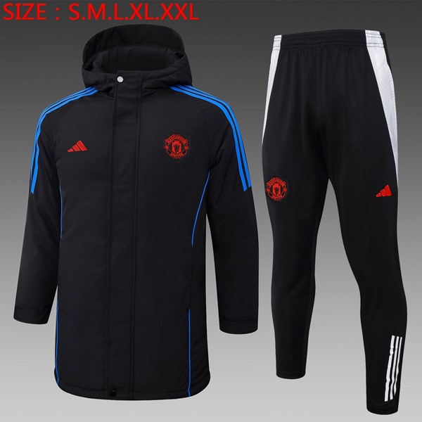 Abrigo Manchester United Conjunto Completo 2024/25 Negro